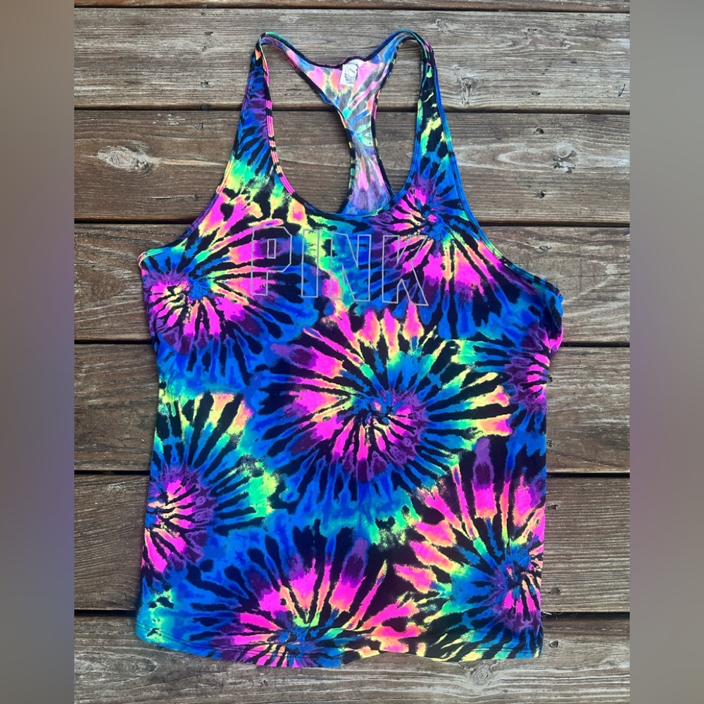 Victoria's Secret Vibrant Multicolor Racerback Activewear Top